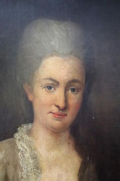 null Ecole française du XVIIIème siècle, Doux fils 1774.

Portrait de femme à la...