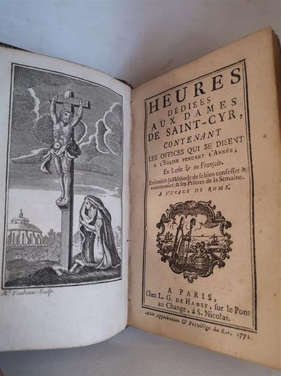 null Deux petits livres d'office :

 Heures dédiées aux dames de Saint-Cyr, contenant...
