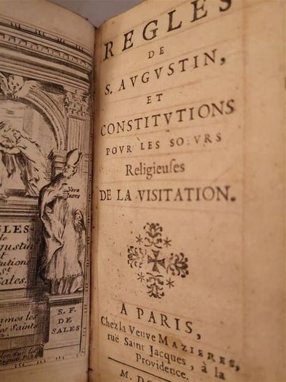 null Deux livres religieux, illustrés de nombreuses gravures :

 [Landry, Pierre,]...