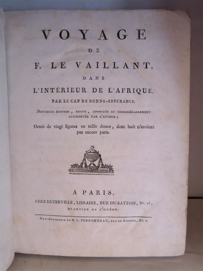 null [LEVAILLANT, François], Voyage de F. Levaillant dans l'intérieur de l'Afrique,...