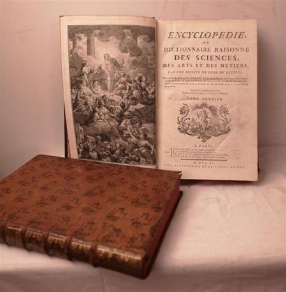 null Un lot de six volumes in-f° de L'Encyclopédie ou Dictionnaire raisonné des sciences,...