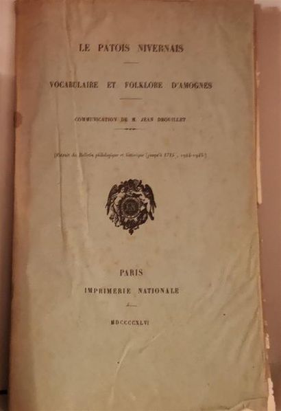 null Lot de trois ouvrages autour de FANCHY et du patois nivernais :

 Drouillet,...