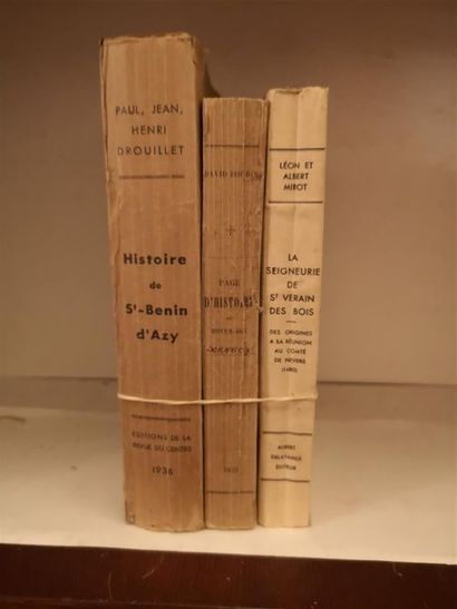 null Un lot de trois volumes d'histoire nivernaise :

 Boudin, David, Page d'histoire...