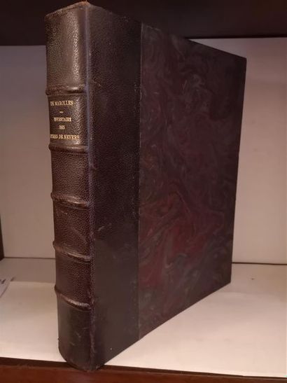null [MAROLLES, Michel de (abbé)], Inventaire des titres de Nevers de l'abbé de Marolles,...