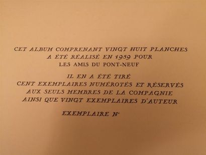 null MARQUET, Albert, Sans titre, Paris, Les Amis du Pont-Neuf, 1959.

Un album in-4°...