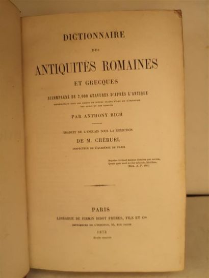 null RICH, Anthony, Dictionnaire des antiquités romaines et grecques, accompagné...