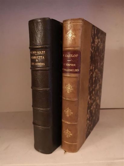 null Lot de deux volumes d'histoire du xixe siècle, format in-12, demi-reliure d'époque :

...