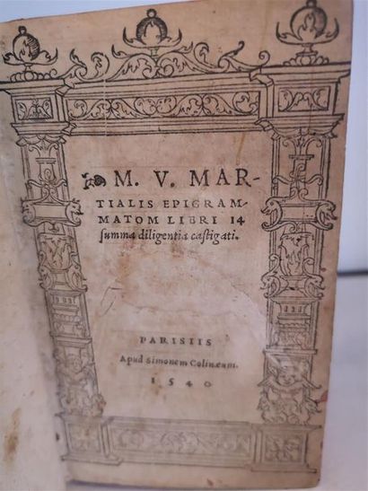 null [MARTIAL, Marcus Valerius], M.V. Martialis Epigrammatom Libri 14, Paris, chez...