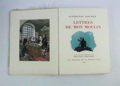 null [DAUDET/SAUVAGE] DAUDET, Alphonse, Lettres de mon moulin, Paris, Aux éditions...