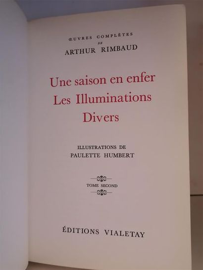 null [RIMBAUD/HUMBERT] RIMBAUD, OEuvres complètes d'Arthur Rimbaud présentées par...