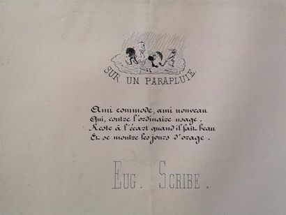 null Album de citations et d'estampes, s.d. [v. 1850].

Un album in-f° oblong, reliure...