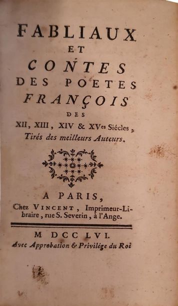 null Anonyme [BARBAZAN, Étienne], Fabliaux et contes des poetes françois des XII,...