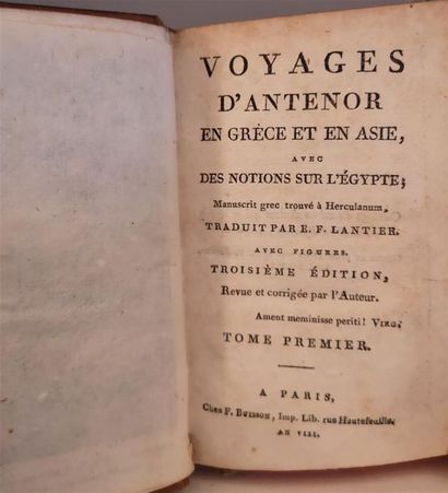 null Anonyme [LANTIER, Étienne-François de], Voyages d'Antenor en Grèce et en Asie,...