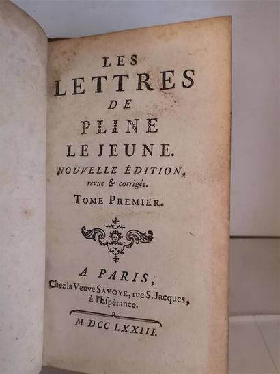 null [PLINE LE JEUNE,] Les Lettres de Pline le Jeune, nouvelle édition revue & corrigée,...