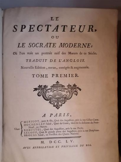 null Le Spectateur ou le Socrate moderne, nouvelle édition revue et augmentée, Paris,...
