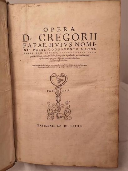 null GRÉGOIRE Ier (pape), Opera D. Gregorii papae, hujus nominis primi, cognomento...