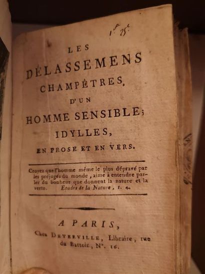 null [DUROSOY, Barnabé Farmian], Les Sens, poëme en six chants, Londres, 1766 ; relié...