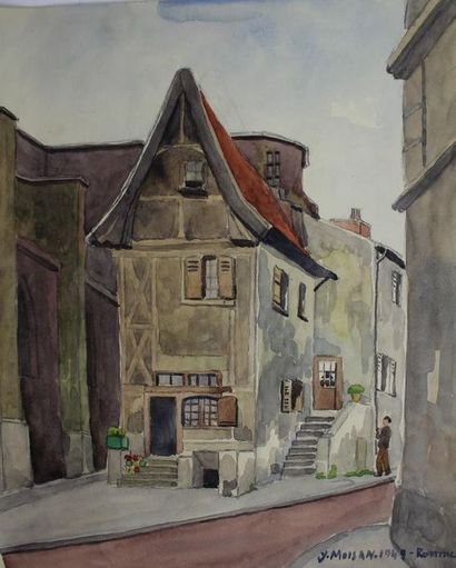 null Yves MOISAN (1908-1976).

Maison à Roanne.

Aquarelle sur papier, signée en...