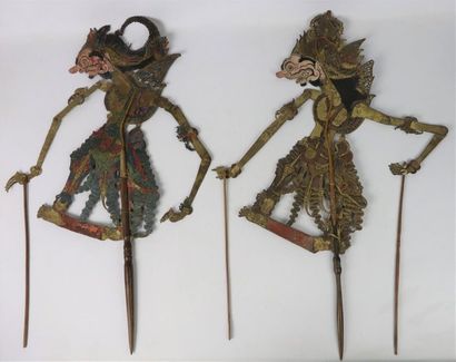 null INDONESIE.

Deux marionnettes de wayang anciennes.

H_71 cm et H_74 cm