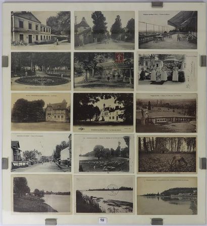 null Ensemble de 15 cartes postales anciennes figurant Pougues-les-Eaux, la Loire,...