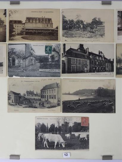 null Ensemble de 13 cartes postales anciennes figurant Pougues-les-Eaux, dont une...