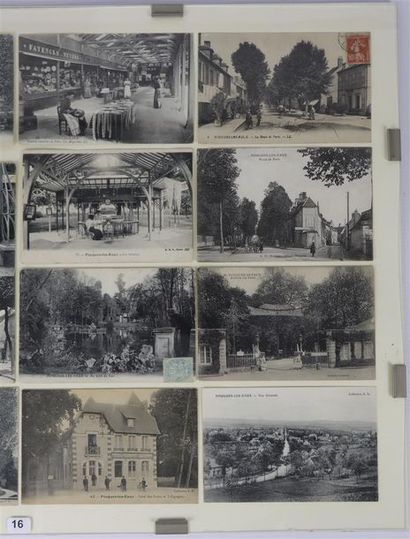 null Ensemble de 16 cartes postales anciennes figurant Pougues-les-Eaux, la galerie...