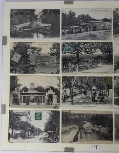 null Ensemble de 16 cartes postales anciennes figurant Pougues-les-Eaux, un jeune...