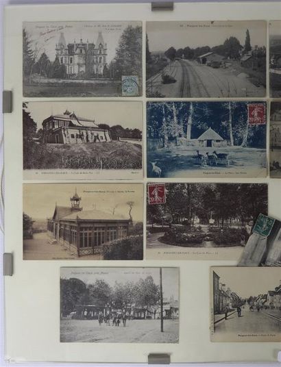 null Ensemble de 15 cartes postales anciennes figurant Pougues-les-Eaux, la gare,...