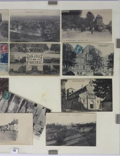 null Ensemble de 15 cartes postales anciennes figurant Pougues-les-Eaux, la gare,...