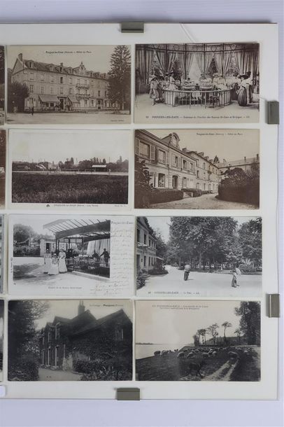 null Ensemble de 16 cartes postales anciennes figurant Pougues-les-Eaux, le cottage,...