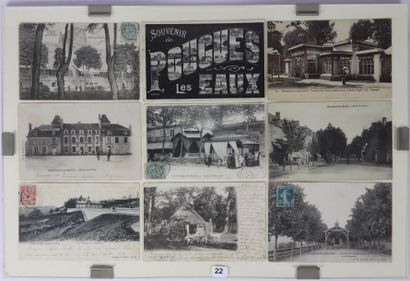 null Ensemble de 18 cartes postales anciennes figurant Pougues-les-Eaux, le parc,...