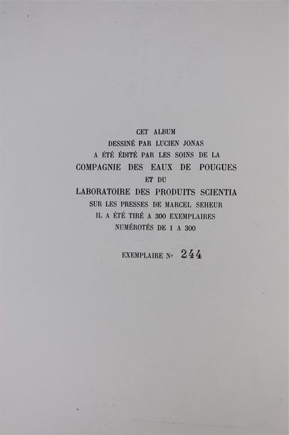 null Album de l'internat 1932-1933, offert par la compagnie des eaux de Pougues et...