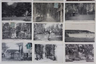 null Ensemble de 12 cartes postales anciennes figurant Pougues-les-Eaux, le lac,...