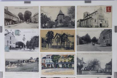 null Ensemble de 12 cartes postales anciennes figurant Pougues-les-Eaux, rues animées,...