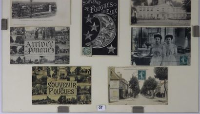 null Ensemble de 10 cartes postales anciennes figurant Pougues-les-Eaux, dont une...