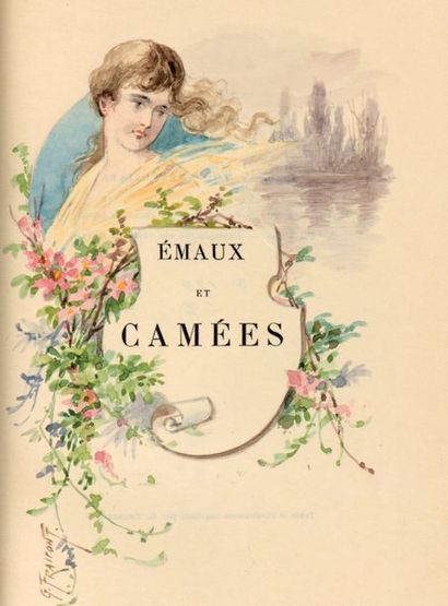 GAUTIER (Théophile) Émaux et camées. Paris, Librairie L. Conquet, 1887. In-12, maroquin...