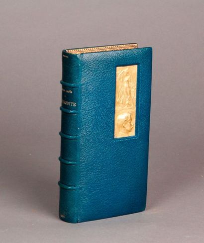 LOUYS (Pierre) Aphrodite. Paris, Librairie Borel, 1896. In-8° étroit, maroquin bleu,...