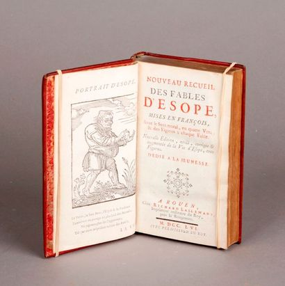 [ÉSOPE] Nouveau recueil des fables d'Esope, mises en françois [...]. A Rouen, Chez...