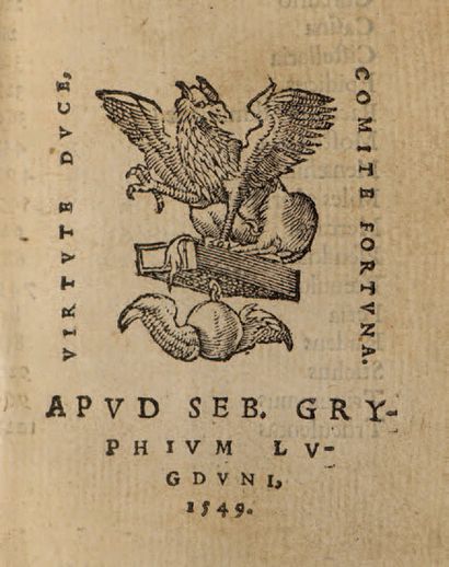 [PLAUTE] M. Actii Plavti Comoediae viginti. Lugduni, Apud Seb. Gryphium, 1549. Fort...