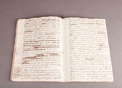 Jean Sifrein MAURY (1746-1817) Manuscrit (secrétaire) de 135 pages in-4, ratures...