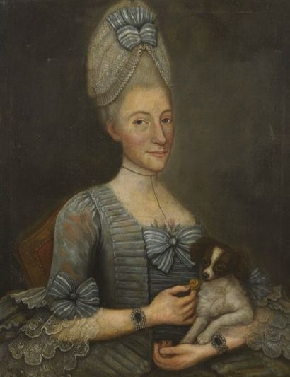 ECOLE FRANCAISE DERNIER TIERS DU XVIIIE SIÈCLE 
Portrait de Marie Catherine Louise...