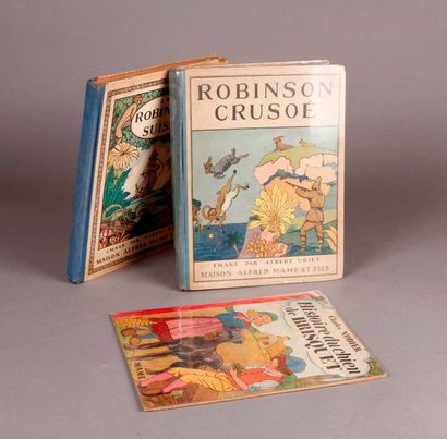 null [Enfantina]. Réunion de Trois cartonnages illustrés par Albert URIET. Editions...