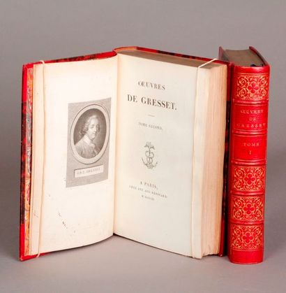 GRESSET(Jean-Baptiste) Works. In Paris, Chez Ant.
Aug. Renouard, 1811. 2 volumes...
