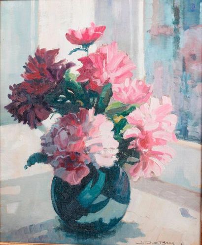 Jean-Pierre LE BRAS (1931-2017) Les Pivoines
Oil on canvas, signed lower right (framed).
65...