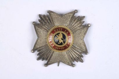 null BELGIQUE Plaque de Grand-Croix ou Grand Officier de l'Ordre de Léopold à titre...