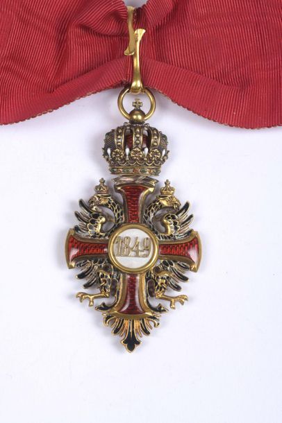 null AUSTRIA Insignia of Commander of the Order of Franz Joseph.
Gold, tie. Gross...