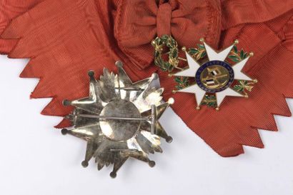 null FRANCE Ensemble de Grand-Croix de la Légion d'honneur.
Plaque en argent diamanté....