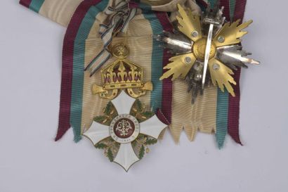null BULGARIE Ensemble de Grand-Croix de l'Ordre du Mérite.
Plaque et bijou.
Argent,...