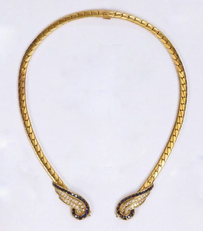 MAUBOUSSIN - Ornament comprising a necklace and a pair of ear clips, the wing-shaped...