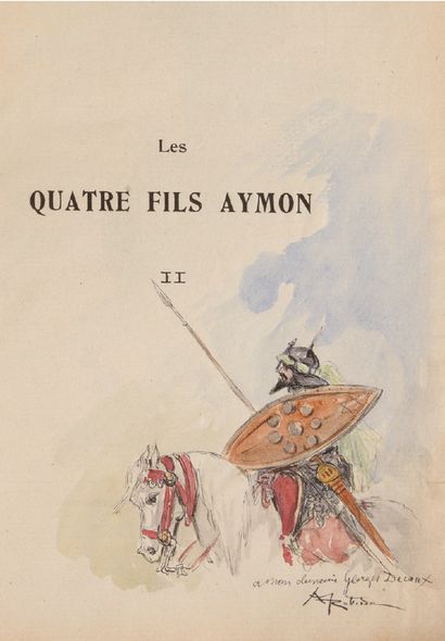 Albert ROBIDA illustrateur Les Quatre fils Aymon, très nobles et très vaillants chevaliers....